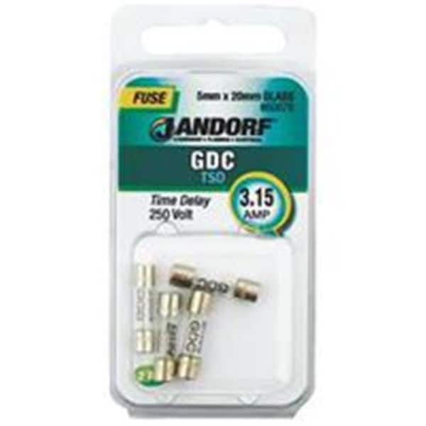 Jandorf Medium-Voltage Fuse, GDC Series, 15A, Time-Delay, 250V AC, Cylindrical 3398401 - main